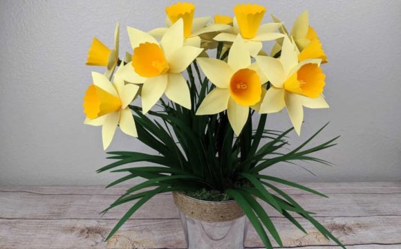 3D Paper Daffodil Craft Guide