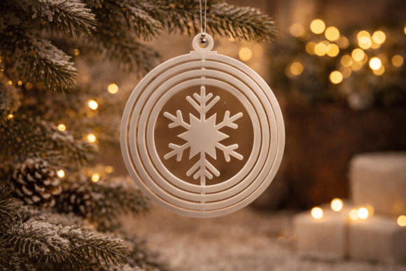 3D Snowflake Christmas Spinner