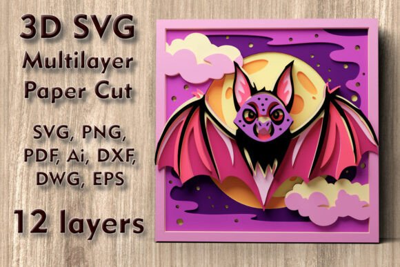 Bat 3D SVG Multilayer Paper Cut Files: A Practical Evaluation for Seasoned Crafters