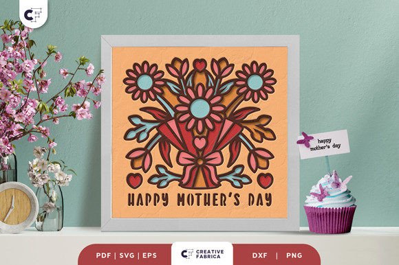 Creating a Stunning 3D Paper Cut Mother’s Day Bouquet: A Layered Shadow Box Guide
