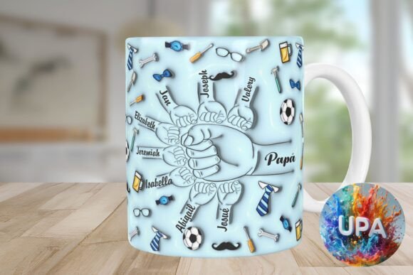 Elevate Your Sublimation Game with 3D Inflated Custom Farher Mug Designs