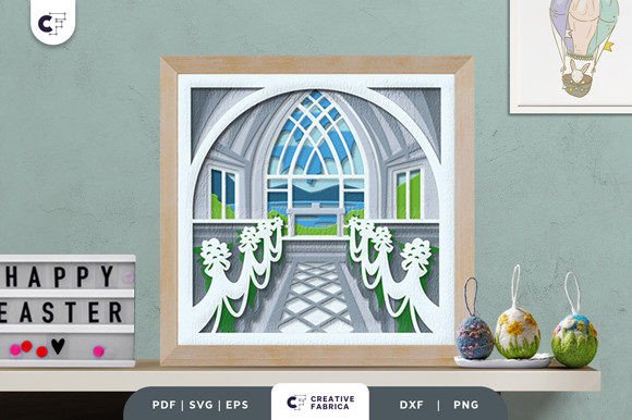 Hello, Crafters: Mastering the Church Aisle 3D Shadow Box SVG Template